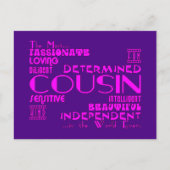 いとこ誕生日パーティー&クリスマス：クオリティ ポストカード (正面)