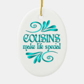 いとこ達が人生を特別なものにする セラミックオーナメント (正面)