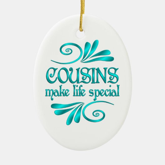 いとこ達が人生を特別なものにする セラミックオーナメント (正面)