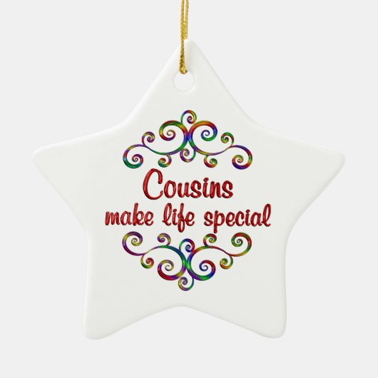 いとこ達が人生を特別なものにする セラミックオーナメント (正面)