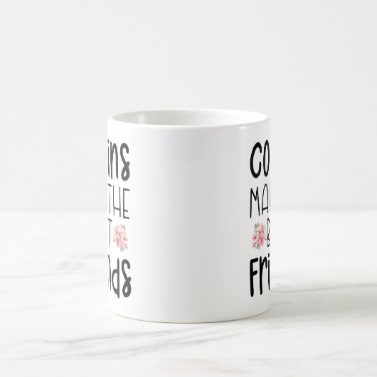 いとこ達が友達最高のに水色の花を作る コーヒーマグカップ (中央)