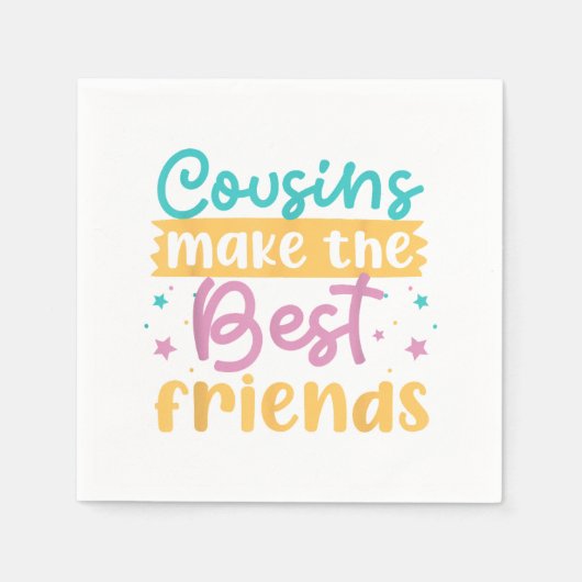 いとこ達が最高の友女を作る スタンダードカクテルナプキン (正面)