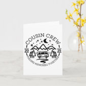 いとこ達と2025年のキャンピングトリップ 思い出を作るマッチ カード (黄色い花)