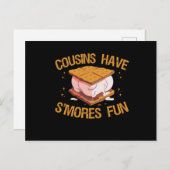 いとこ達はsのモーレスおもしろいおもしろいアウトドア焚き火 ポストカード (正面/裏面)