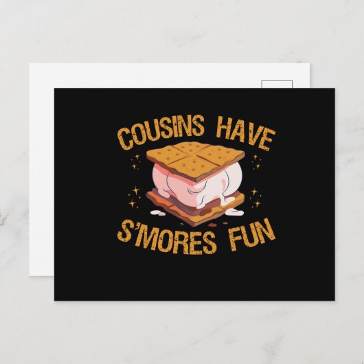 いとこ達はsのモーレスおもしろいおもしろいアウトドア焚き火 ポストカード (正面/裏面)