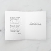 いとこ、平和および喜びのためのクリスマスツリーカード、 シーズンカード (内部)