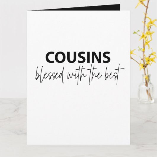 いとこ - 最高の祝福を込めたグリーティング カード (黄色い花)