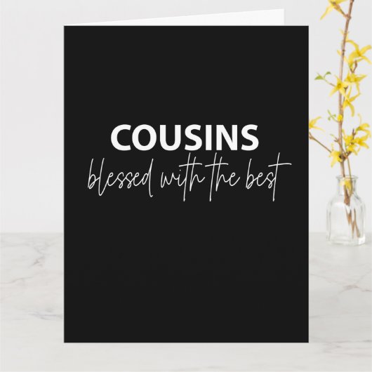 いとこ - 最高の祝福 カード (黄色い花)