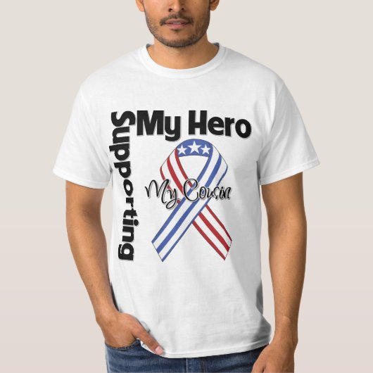 いとこ-私の英雄を支えている軍隊 Tシャツ (正面)