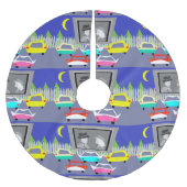 いなか町のドライブ・イン映画クリスマスツリーのスカート ブラッシュドポリエステルツリースカート (正面)