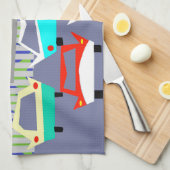 いなか町のドライブ・イン映画台所タオル キッチンタオル (四つ折り)