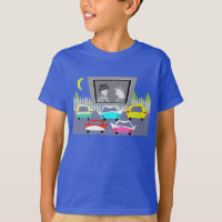 いなか町のドライブ・イン映画Tシャツ