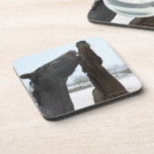 いなないている2頭の馬 コースター (左側)