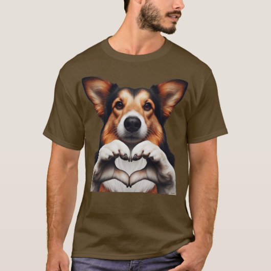 いぬのハート Tシャツ (正面)