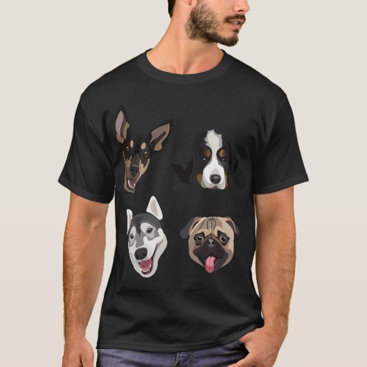 いぬの顔 Tシャツ (正面)