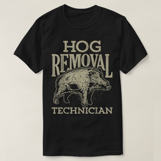 いのしし駆除技術者 Tシャツ 猪狩り (デザイン正面)