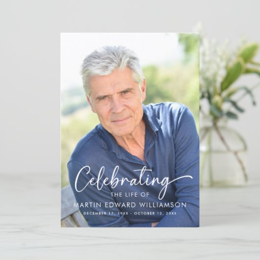 いのちのシンプルな祝祭 写真によるお葬式プログラム サンキューカード (スタンド正面)