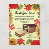 いのちのパン 感謝祭の休暇、幸せなポストカード ポストカード (正面)