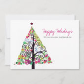 いのちの木のホリデー家族グリーティングカード シーズンカード (正面)