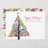 いのちの木のホリデー家族グリーティングカード シーズンカード (正面/裏面)