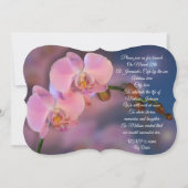 いのちの祝い 招待 ピンクのラン 招待状 (裏面)