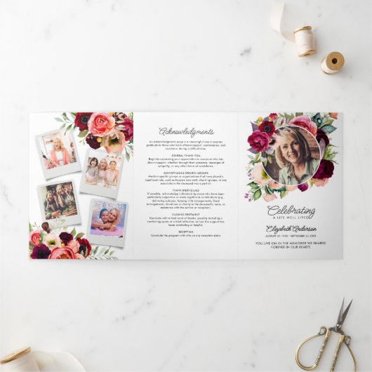 いのちの祝い 水彩花 記念 三つ折りプログラム (外部)