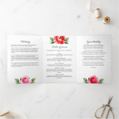 いのちの祝い 水彩花 記念 三つ折りプログラム (内部)