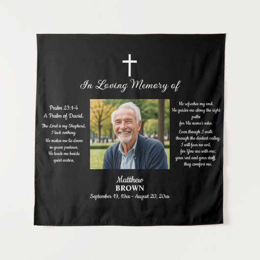 いのちの祝福 1 写真 聖書の詩 タペストリー (正面)