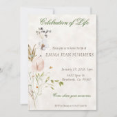 いのちの祭典　ワイルドフラワー・ウォーターカラー 招待状 (正面)