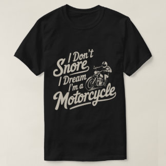 いびきおもしろいバイクもしくは自転車に乗る人オートバイアパレルティー Tシャツ