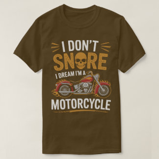 いびきおもしろいバイクもしくは自転車に乗る人オートバイアパレルティー Tシャツ