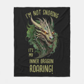 いびきしてない内竜の轟音だ! フリースブランケット (正面)