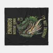 いびきしてない内竜の轟音だ! フリースブランケット (正面(横))