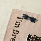 いびきしない夢を見て私は蒸気機関車である、名前を追加 ビーチタオル (インサイチュ)