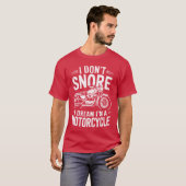 いびきをかかない いびきをかくバイクの夢を見る バイカー Tシャツ (正面フル)
