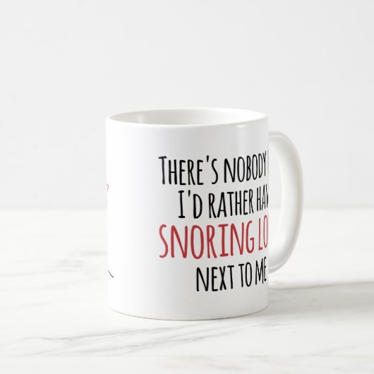 いびきをかく生意気なロマンチックおもしろいな コーヒーマグカップ (正面右)