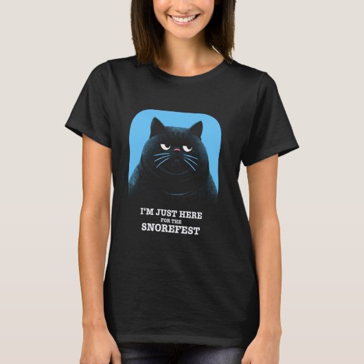 いびきパーティー サルカスティック 猫 仕事 ジョーク 学校 家族 Tシャツ (正面)