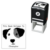 いぶかしげなハッピードッグこの本は次のものだ セルフインキングスタンプ (インサイチュ)