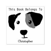 いぶかしげなハッピードッグこの本は次のものだ セルフインキングスタンプ (デザイン)