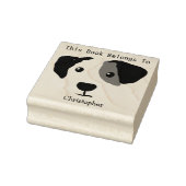 いぶかしげなハッピードッグこの本は次のものだ ラバースタンプ (スタンプ)