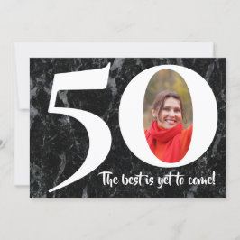 いまだ最高の大理石来50歳の誕生パーティー 招待状