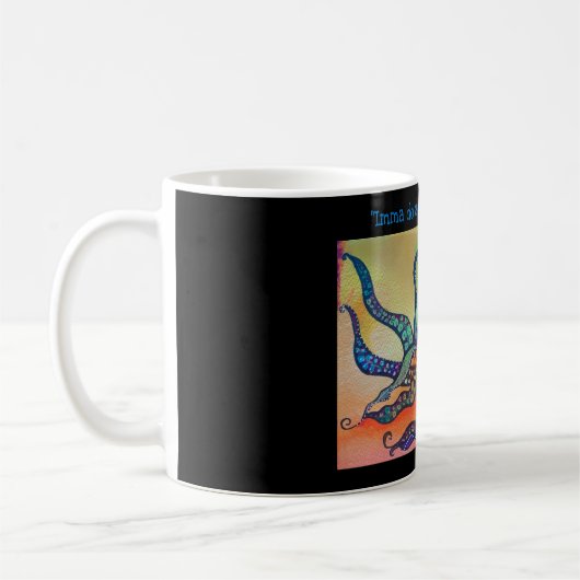 「いま」シリーズのかわいいタコ コーヒーマグカップ (左)