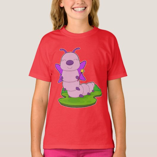 いもむしフェアリーの魔法の杖 Tシャツ (正面)