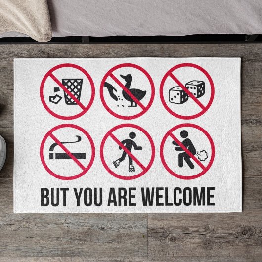 いやいやあなたは歓迎 ドアマット