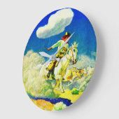 いやカン・ワイス・カウボーイ ラージ壁時計 (傾斜)