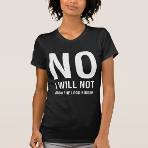 いやロゴを大きな女性の暗さにしない Tシャツ
