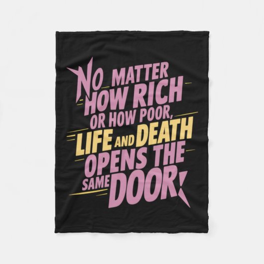 いや金持ちでも貧乏でも…シール フリースブランケット (正面)