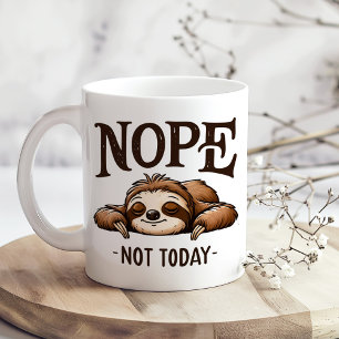 「いや、今日じゃない」かわいい眠おもしろいるナマケモノ コーヒーマグカップ