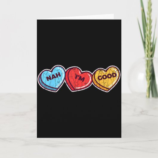 いや、結構です。皮肉な反バレンタインの面白いギフト カード (正面)