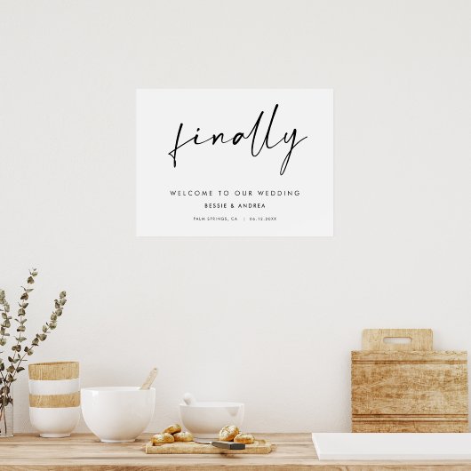 いよいよモダンスタイル結婚の歓迎 ポスター (キッチン)